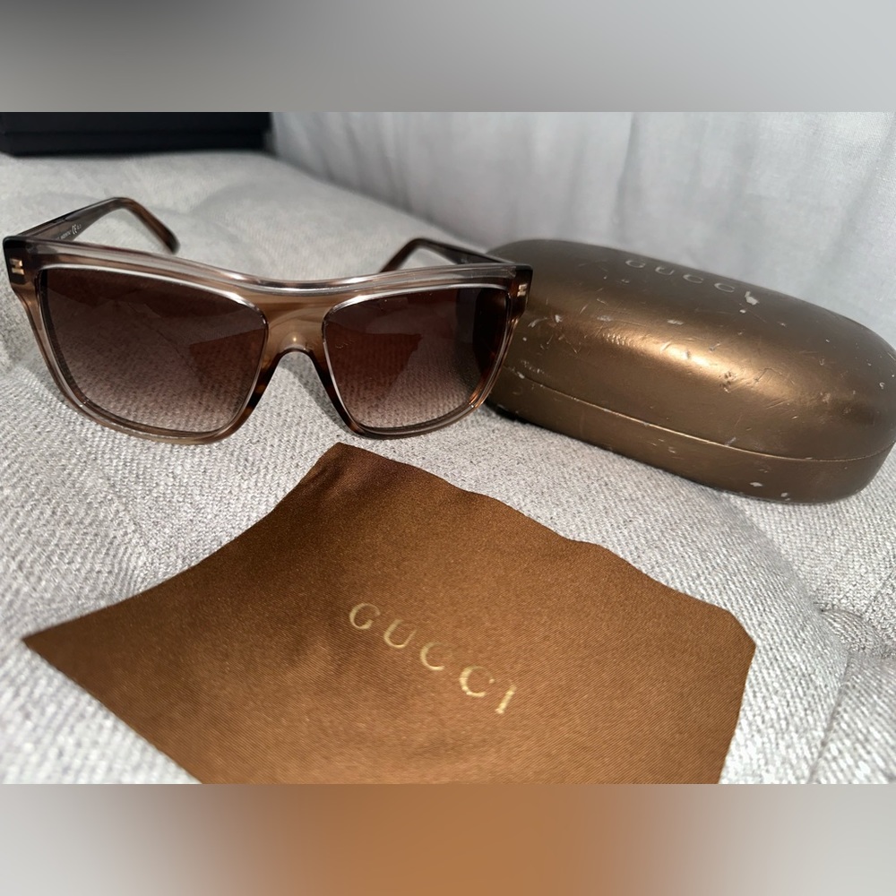 VINTAGE GUCCI Designer Sunglasses Brown Square GG 3179 OTOS8 19466